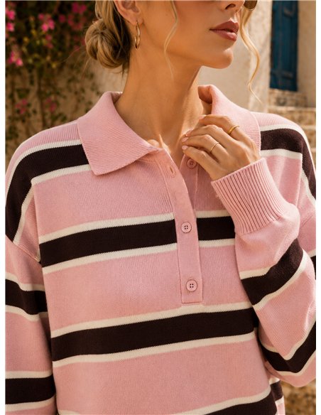 Jersey rayas cuello polo 