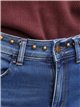 Jeans wide leg tachuelas