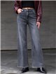 Jeans wide leg gris lavado
