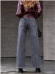 Jeans wide leg gris lavado