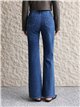 Jeans flare costura frontal