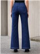 Jeans flare bajo desflecado