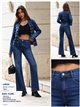 Jeans flare bajo desflecado