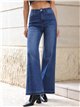 Jeans flare bajo desflecado