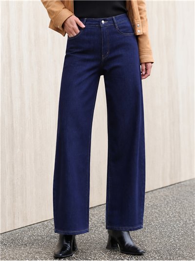 Dunkelblaue Ballonjeans