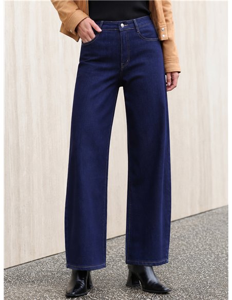 Dunkelblaue Ballonjeans