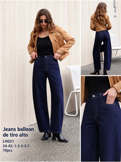 Dunkelblaue Ballonjeans 2