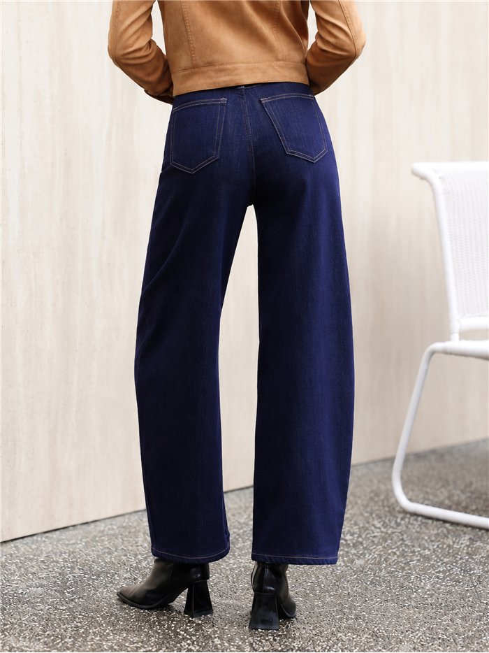 Dunkelblaue Ballonjeans