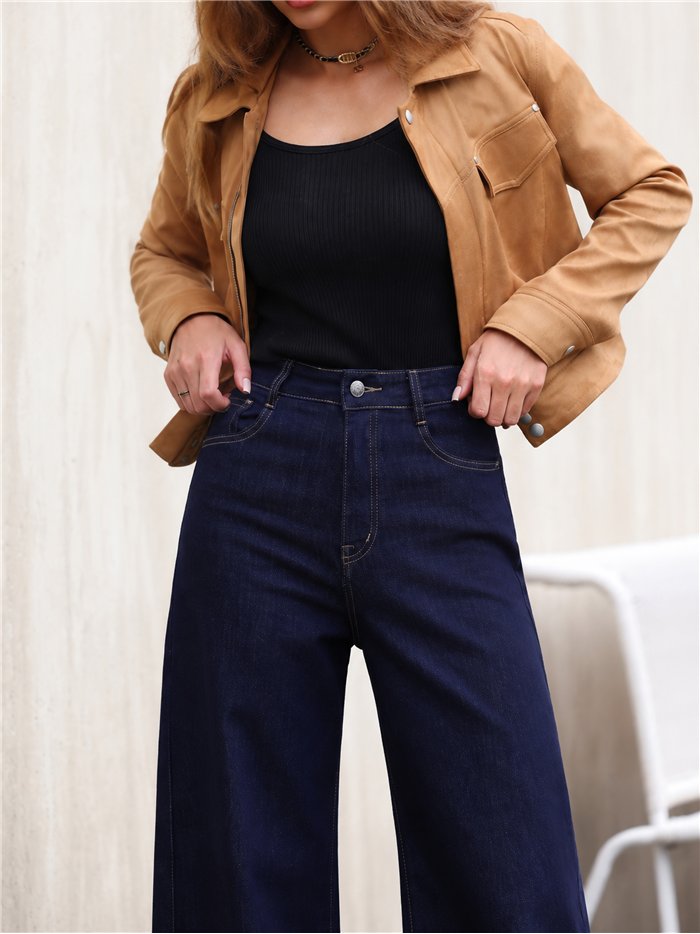 Dunkelblaue Ballonjeans