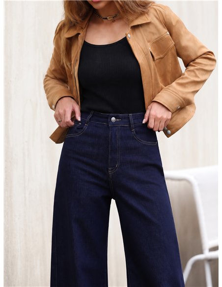Dunkelblaue Ballonjeans