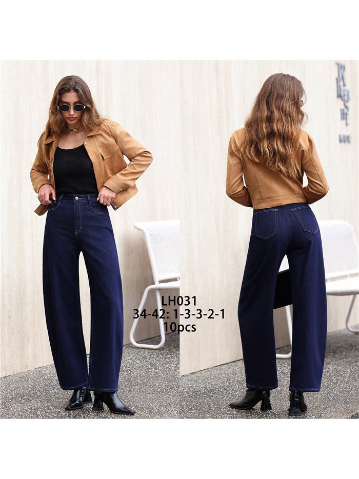 Dunkelblaue Ballonjeans