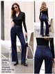 Jeans wide leg tachuelas