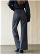 Jeans wide leg animal print strass