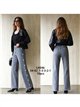 Jeans wide leg estrellas bordadas y tachas