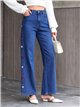 Jeans wide leg estrellas bordadas y tachas