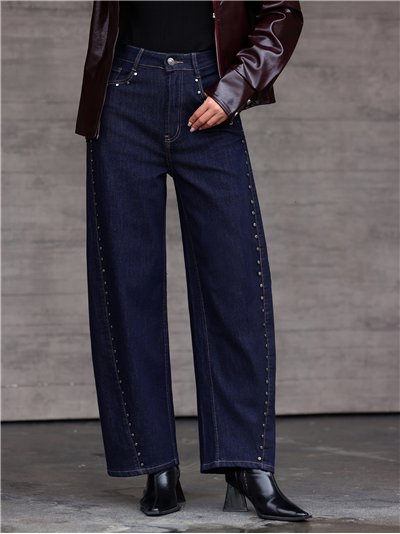 Jeans balloon tachuelas laterales