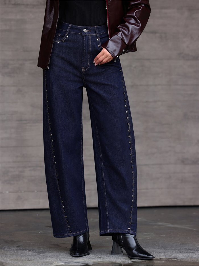 Jeans balloon tachuelas laterales