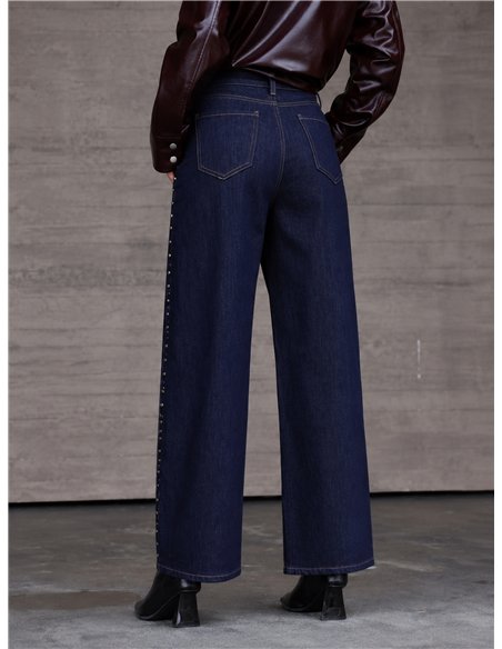 Jeans balloon tachuelas laterales