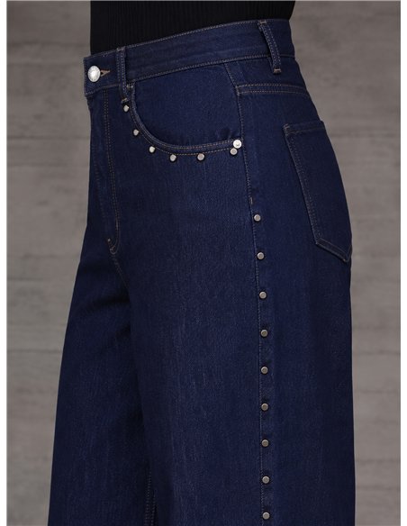 Jeans balloon tachuelas laterales