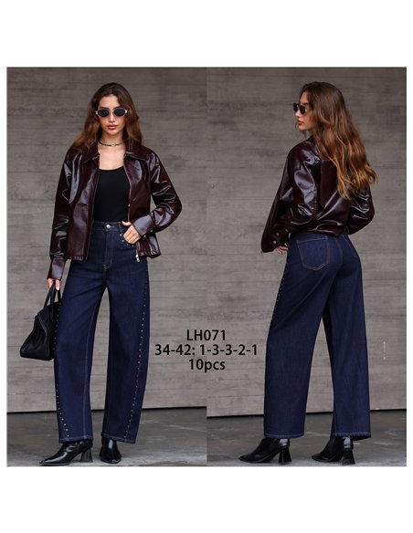 Jeans balloon tachuelas laterales