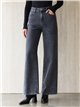 Jeans wide leg bolsillo con estrellas y strass