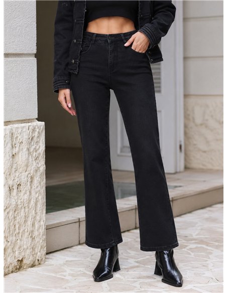 Black straight tummy control jeans