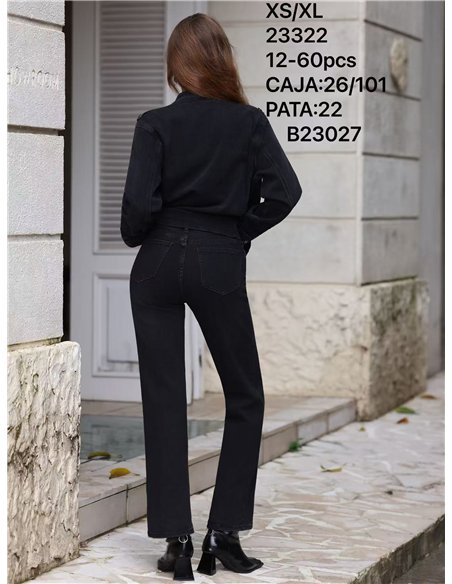 Black straight tummy control jeans