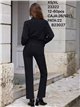 Black straight tummy control jeans