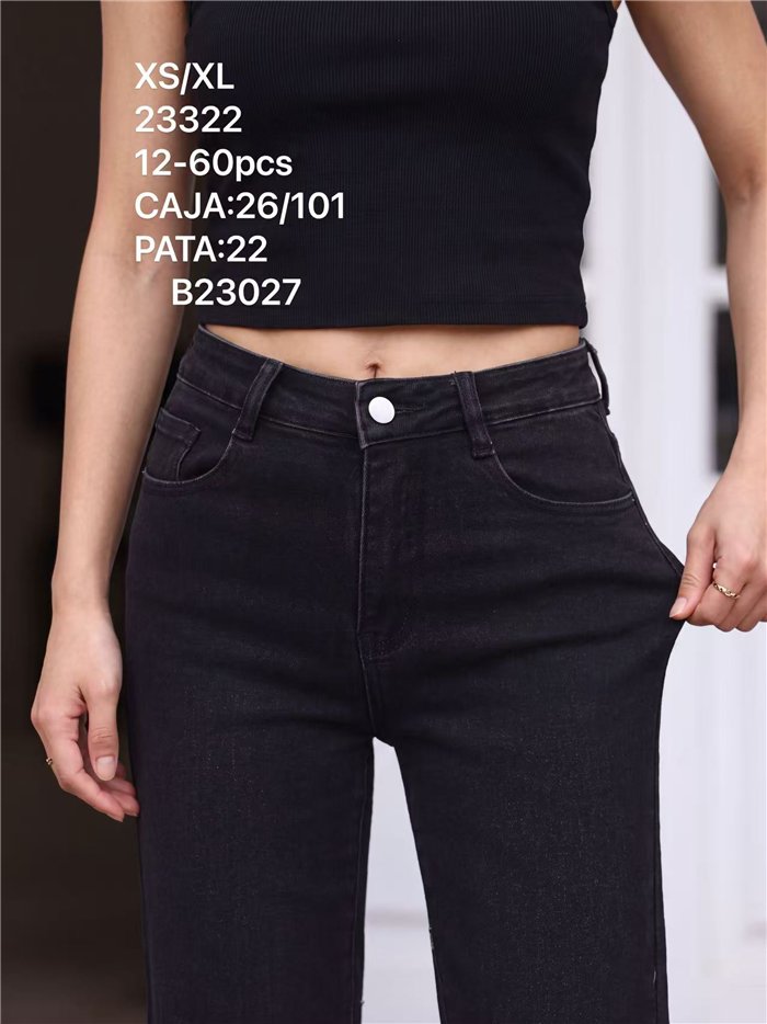 Black straight tummy control jeans