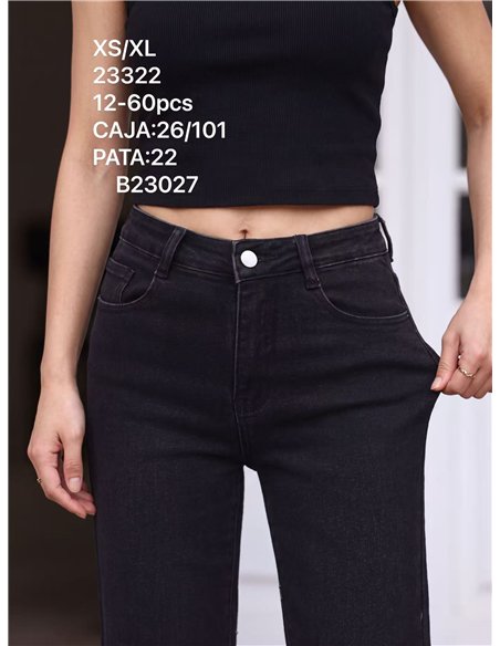 Black straight tummy control jeans