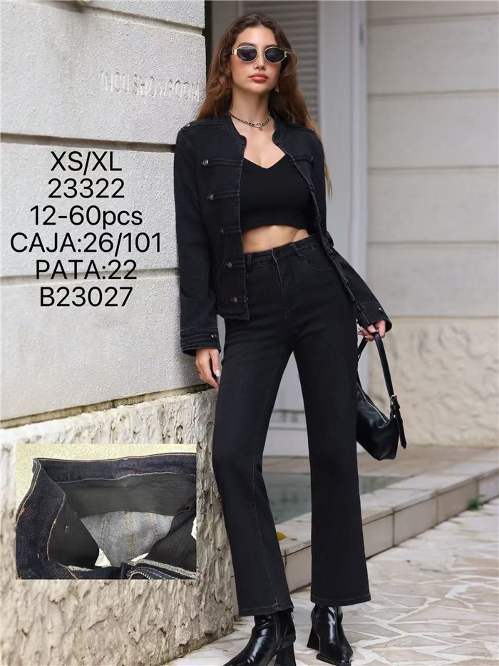 Black straight tummy control jeans