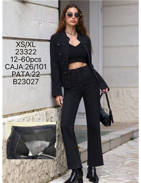Black straight tummy control jeans