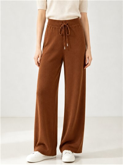 Pantalón punto wide leg