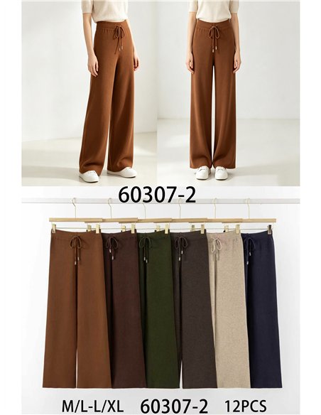 Pantalón punto wide leg