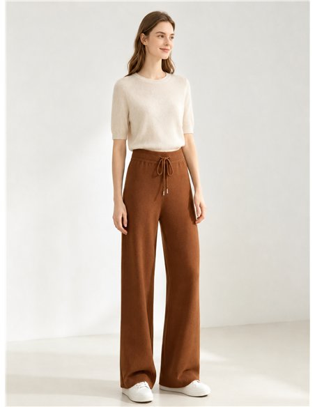 Pantalón punto wide leg
