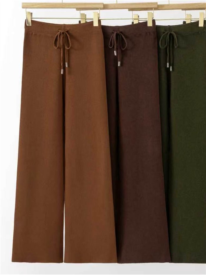 Pantalón punto wide leg