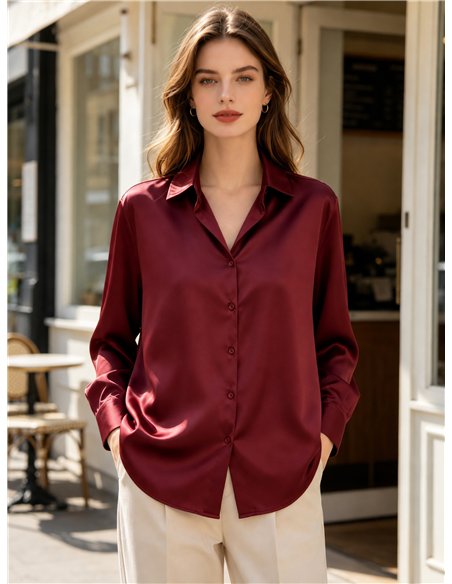 Camisa satinada fluida