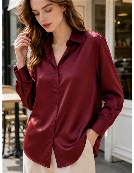 Camisa satinada fluida