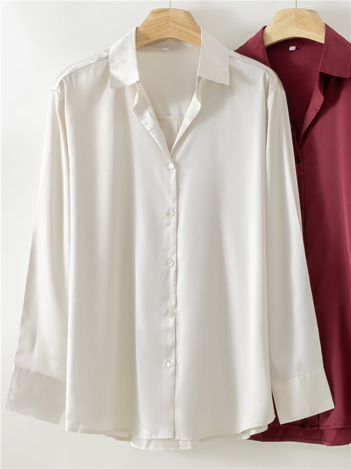 Camisa satinada fluida