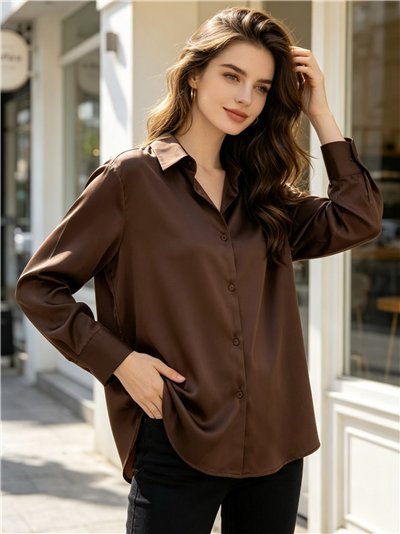 Camisa satinada fluida