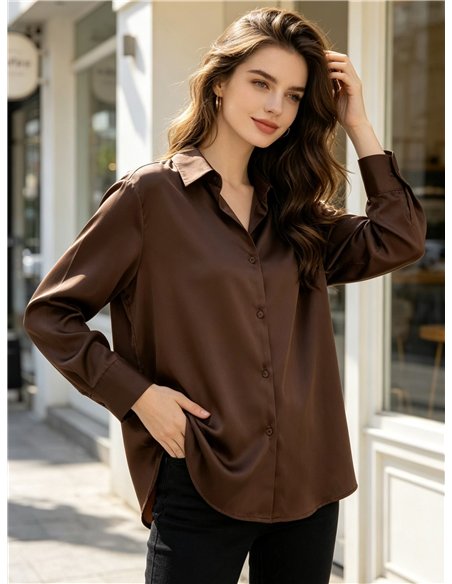 Camisa satinada fluida