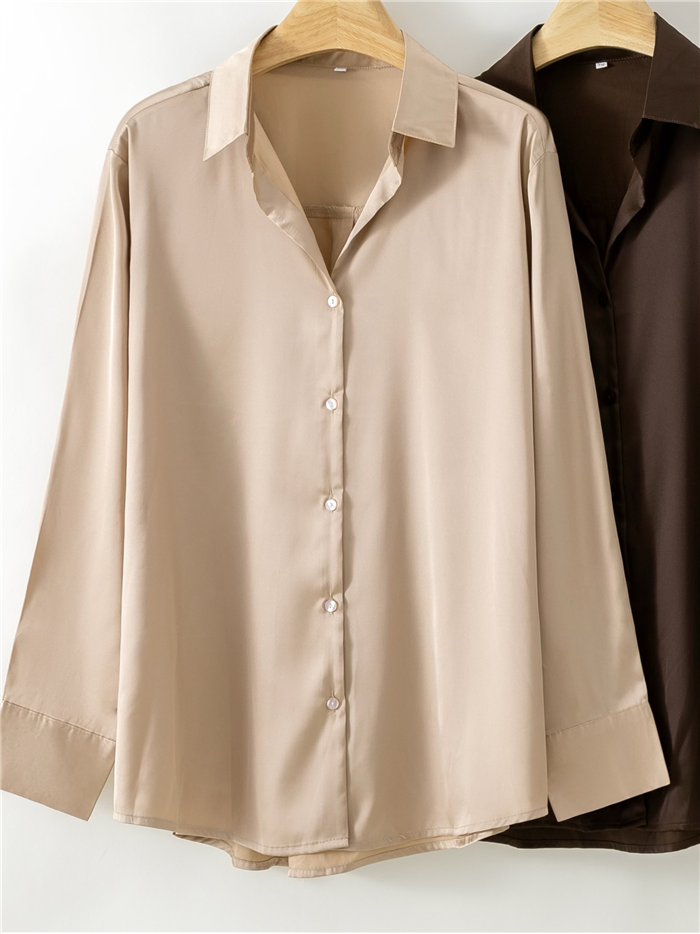 Camisa satinada fluida