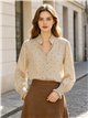 Blusa rayas corazoncitos de terciopelo