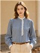 Camisa vichy con puntilla
