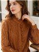 Blusa encaje floral con volante