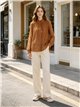 Blusa encaje floral con volante