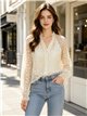 Blusa encaje floral con volante