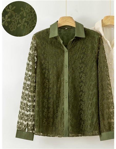 Camisa encaje floral