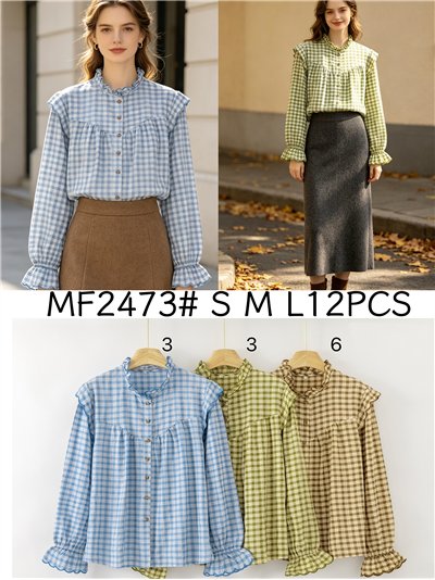 Blusa vichy con volantes 2