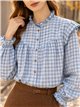 Blusa vichy con volantes